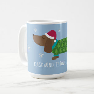 Dachshund Durch Den Schnee Illustriert  Kaffeetass Kaffeetasse
