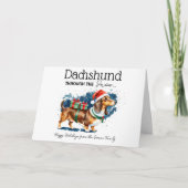 Dachshund Durch Den Schnee Karte (Vorderseite)