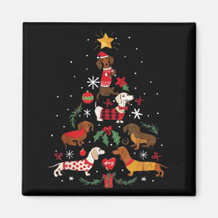 Dachshund durch den Schnee Lustiger Hund Weihnacht Magnet