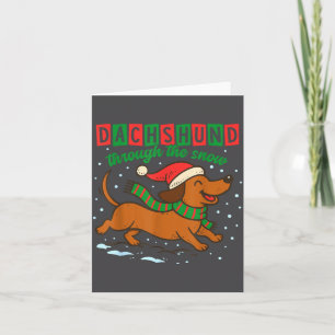 Dachshund Durch Den Schnee Lustiges Weihnachten Wi Karte