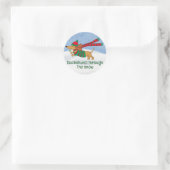 Dachshund durch den Schnee Sticker (Tasche)