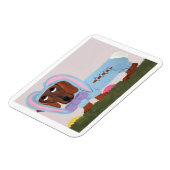Dachshund Easter Bunny Card Magnet (Linke Seite)