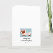 Dachshund Easter Bunny Feiertagskarte (Rückseite)