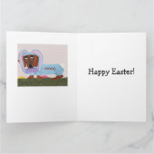 Dachshund Easter Bunny Karte (Innenseite)