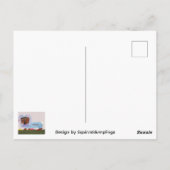 Dachshund Easter Bunny Postkarte (Rückseite)