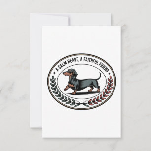 Dachshund Ein ruhiges Herz, ein treuer Freund Dankeskarte