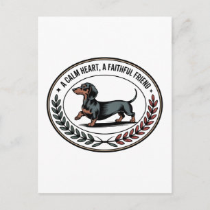 Dachshund Ein ruhiges Herz, ein treuer Freund Postkarte