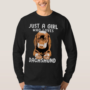 Dachshund Einfach Ein Mädchen Das Dachshunds Liebt T-Shirt