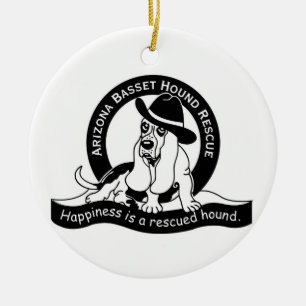 Dachshund-Elf u. AZBHR Logo Keramikornament