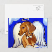 Dachshund-Engel Postkarte (Vorne/Hinten)