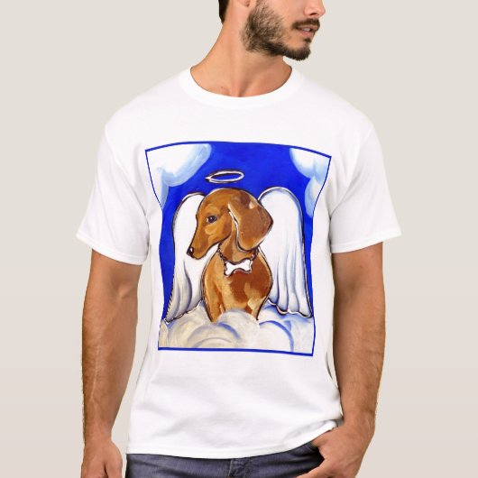 Dachshund Engel T-Shirt (Vorderseite)