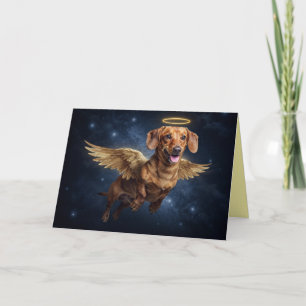 Dachshund Engel Trauerkarte Karte