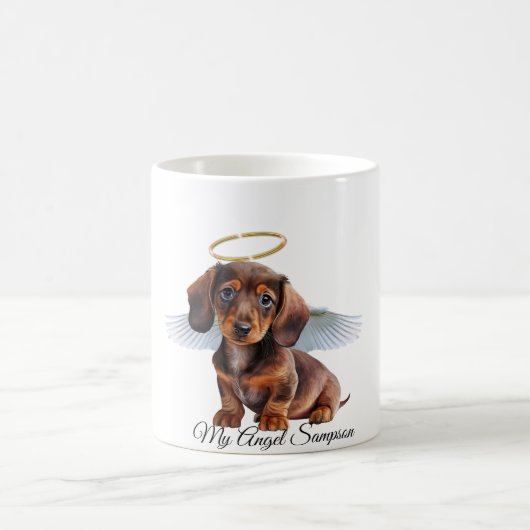 Dachshund Engel Welpen Kaffeetasse (Mittel)