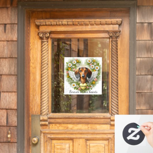 Dachshund Erinnerung Fensteraufkleber (Haustür)