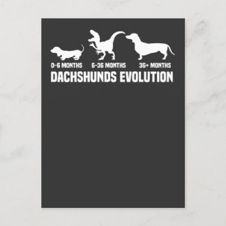 Dachshund-Evolutionen Einladungspostkarte