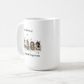 Dachshund-Express-Weihnachtsbecher Kaffeetasse (Vorderseite Links)