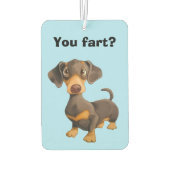 Dachshund Fart Autolufterfrischer (Rückseite)
