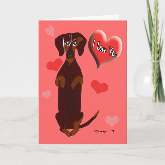 Dachshund Father's Day Card Karte (Vorderseite)