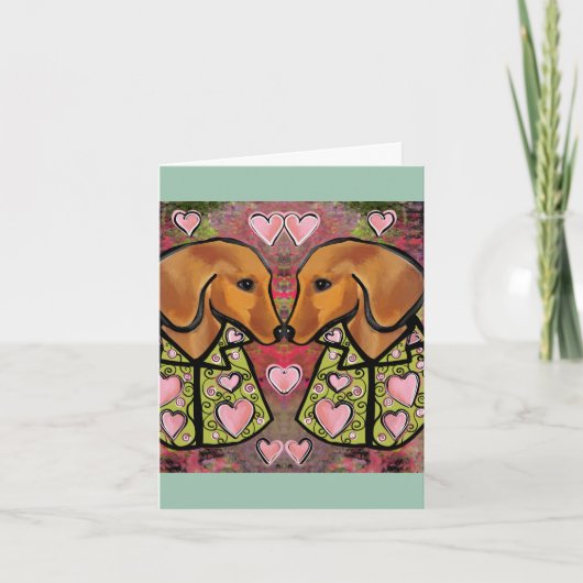 DACHSHUND FEIERTAGSKARTE (Vorderseite)