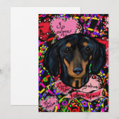DACHSHUND FEIERTAGSKARTE (Vorne/Hinten)