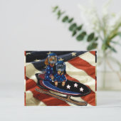 DACHSHUND  FEIERTAGSPOSTKARTE (Stehend Vorderseite)