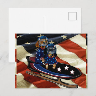 DACHSHUND  FEIERTAGSPOSTKARTE