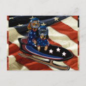 DACHSHUND  FEIERTAGSPOSTKARTE (Vorderseite)