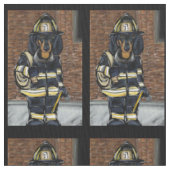 DACHSHUND FEUERWEHRMANN STOFF (Nahaufnahme)