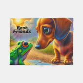 DACHSHUND FLEECEDECKE (Vorderseite (Horizontal))