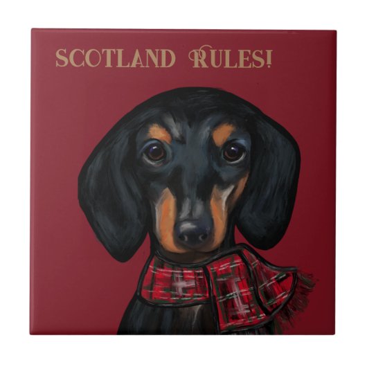 DACHSHUND FLIESE (Vorderseite)