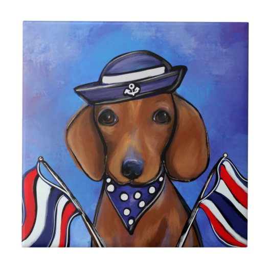 Dachshund fliese (Vorderseite)