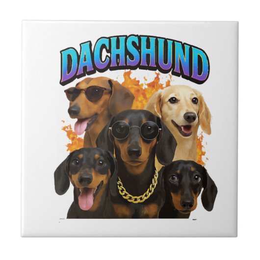 Dachshund Fliese (Vorderseite)