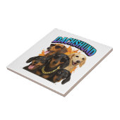Dachshund Fliese (Seite)