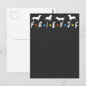Dachshund Freunde Postkarte (Vorne/Hinten)