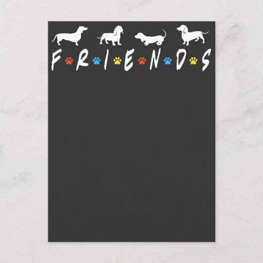 Dachshund Freunde Postkarte (Vorderseite)