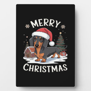 Dachshund Frohe Weihnachten Klassisches T-Shirt Fotoplatte