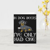 Dachshund Funny Iri-shirt - Dog Beers Only Had One Karte (Gelbe Blume)