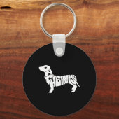 Dachshund Funny Text Dog Tygraphy T Shirt Schlüsselanhänger (Vorderseite)