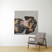 Dachshund Gähnen Dachshund Geburtstagsposter Wandteppich (Beispiel (Horizontal))