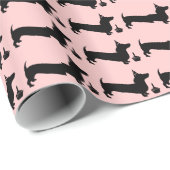 Dachshund-Geburtstag Geschenkpapier (Rolleneckpunkt)
