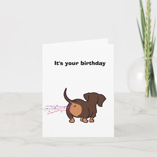 Dachshund Geburtstag Karte (Vorderseite)