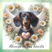 Dachshund Gedenken  Fensteraufkleber (Blatt 3)