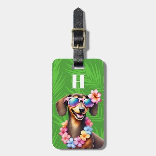 Dachshund-Gepäckanhänger Gepäckanhänger (Vorderseite vertikal)