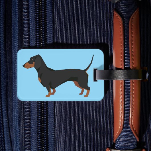Dachshund-Gepäckanhänger Gepäckanhänger (Rückseite Insitu 2)
