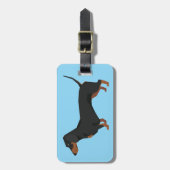 Dachshund-Gepäckanhänger Gepäckanhänger (Vorderseite vertikal)