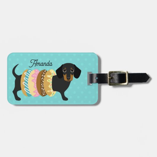 Dachshund-Gepäckanhänger Gepäckanhänger (Vorderseite horizontal)