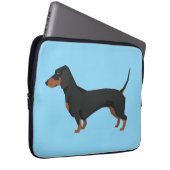Dachshund-Gepäckanhänger Laptopschutzhülle (Vorne Rechts)