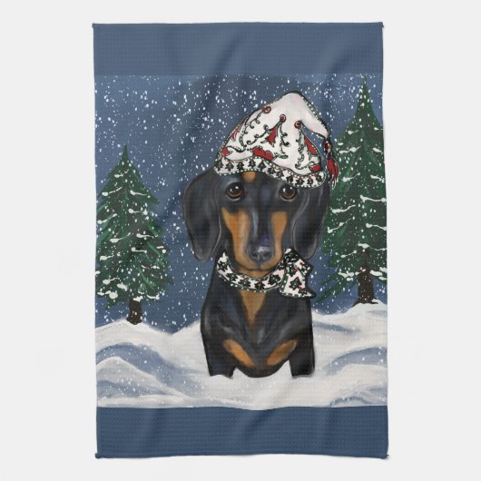 Dachshund Geschirrtuch (Vertikal)