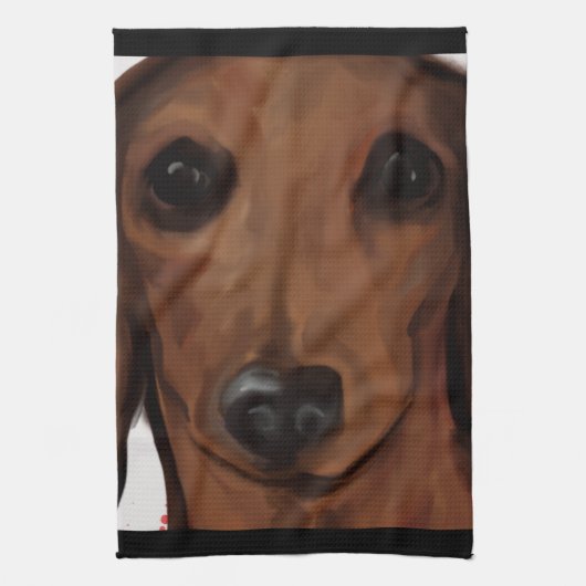 DACHSHUND GESCHIRRTUCH (Vertikal)