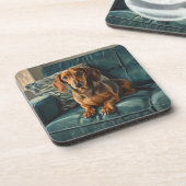 Dachshund Getränkeuntersetzer (Linke Seite)